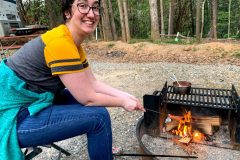 Chili cheese dog and s'mores night