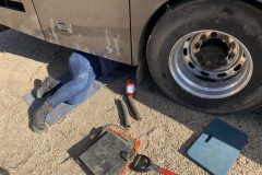 Mark installed the first pair of springs in New Orleans, so I got to install this pair in Carrabelle.