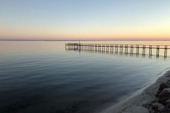 The pier at sunset