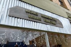 Locally handcrafted organic furniture. No MSG ottomans here.