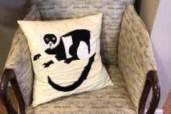 I couldn't get a good photo of a lemur, so I took a picture of this lemur pillow.