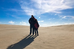 We brought makeshift sleds