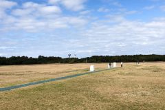 First flight actually had four attempts. The stones mark the landing sites of each increasingly longer tests.