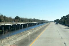 The drive into New Orleans -- highways built on water
