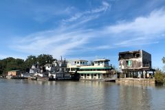 Bayou-front hotels damaged by Hurricane Katrina