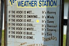 The guide tells you how to use the rock to tell the weather.