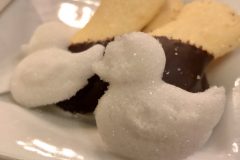 Everything is duck-themed, including these coffee cookies.