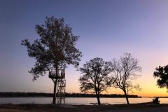 Sunset over the river