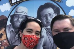 Posing with the frozen treat founders