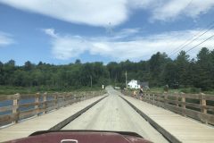 Sunset Lake floating bridge, the only floating bridge eats of the Mississippi