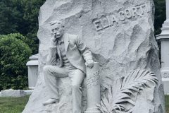 Life-size fresco with palm frond